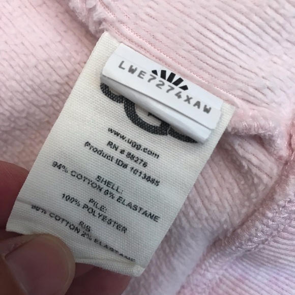 UGG Duffield Light Pink Belted Robe Housecoat Womens Medium Pockets Cotton - Picture 11 of 12